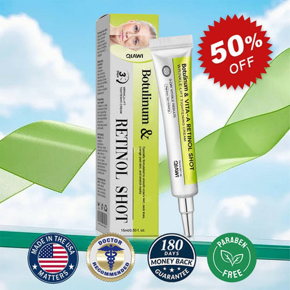 ✨Final 3 Hours: 70%OFF🔥 QIAWI™ Botulinum & Vita-A Retinol Shot Wrinkle-Lift Tightening cream✨