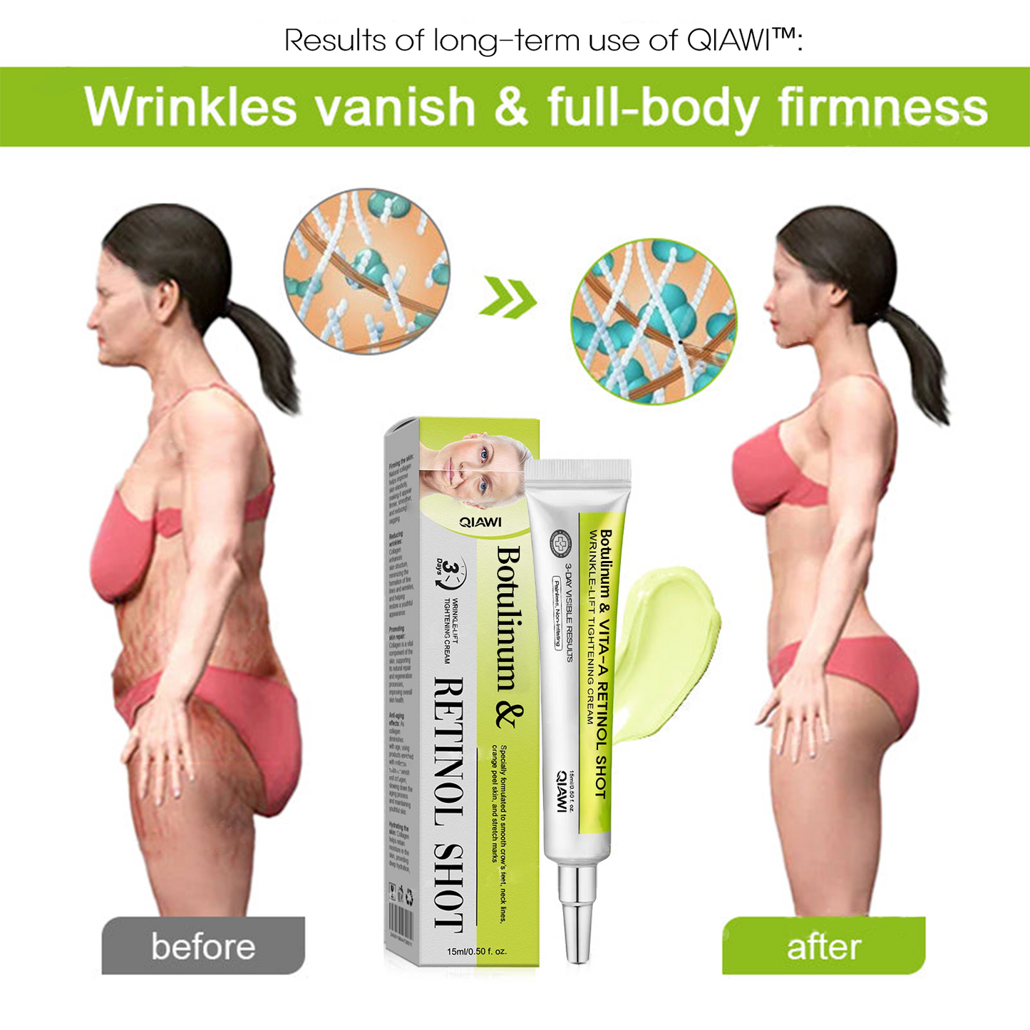 ✨Final 3 Hours: 70%OFF🔥 QIAWI™ Botulinum & Vita-A Retinol Shot Wrinkle-Lift Tightening cream✨