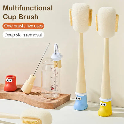 5-in-1 Bottle & Straw Cleaning Brush – Multifunctional Tool for Bottles, Cups, Straws