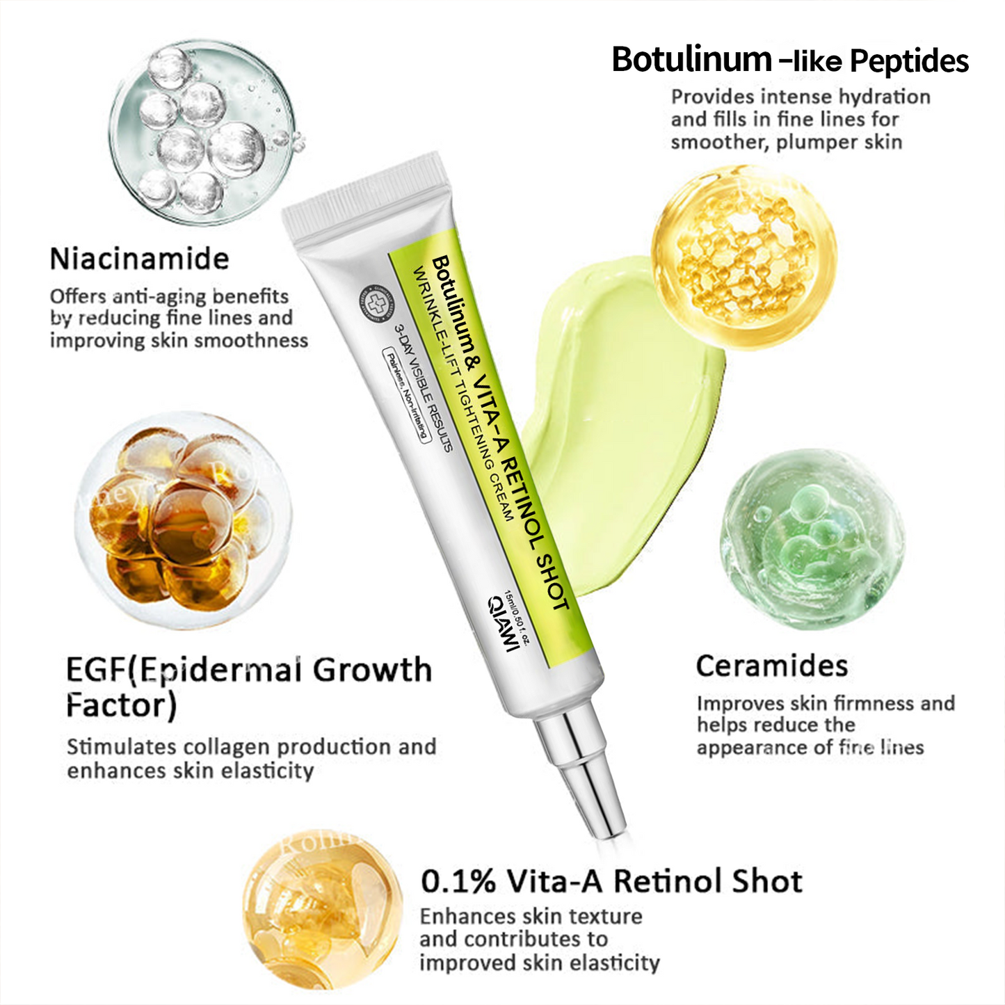 ✨Final 3 Hours: 70%OFF🔥 QIAWI™ Botulinum & Vita-A Retinol Shot Wrinkle-Lift Tightening cream✨