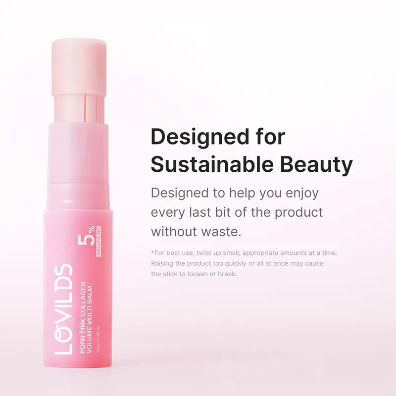 PDRN Pink Collagen Volume Multi Balm | All In One Volufiline, PDRN, NAD Stick for Youthful-Looking